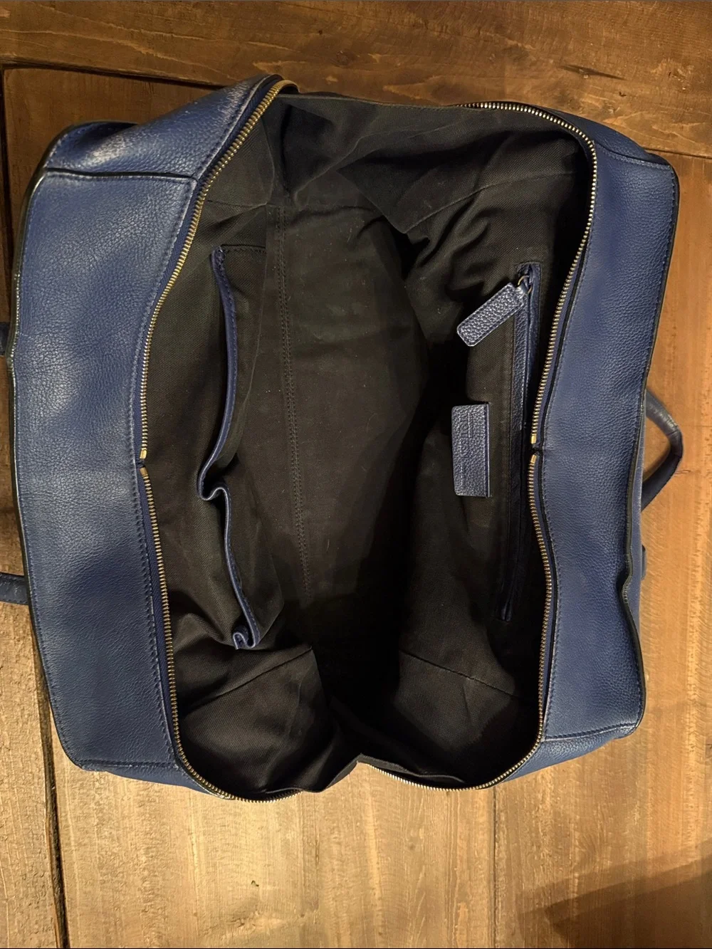 Alexander McQueen Navy Pebbled Leather, padlock zip-around, Skull Lock and Key